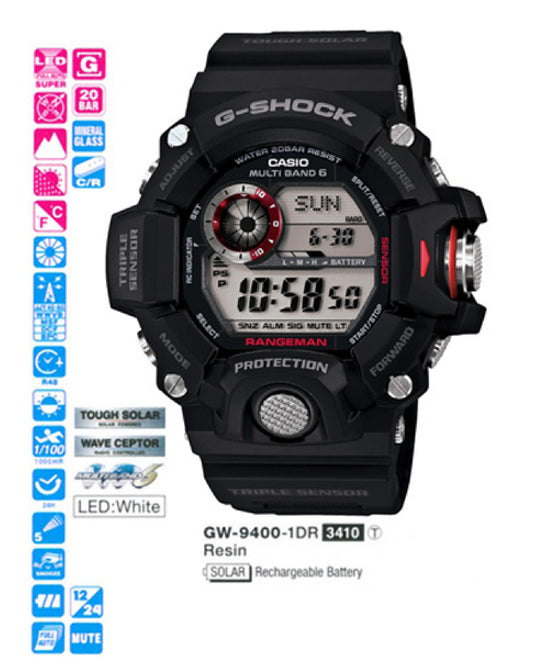 Casio GW-9400-1ER Casio G-SHOCK, RangeMan Watch