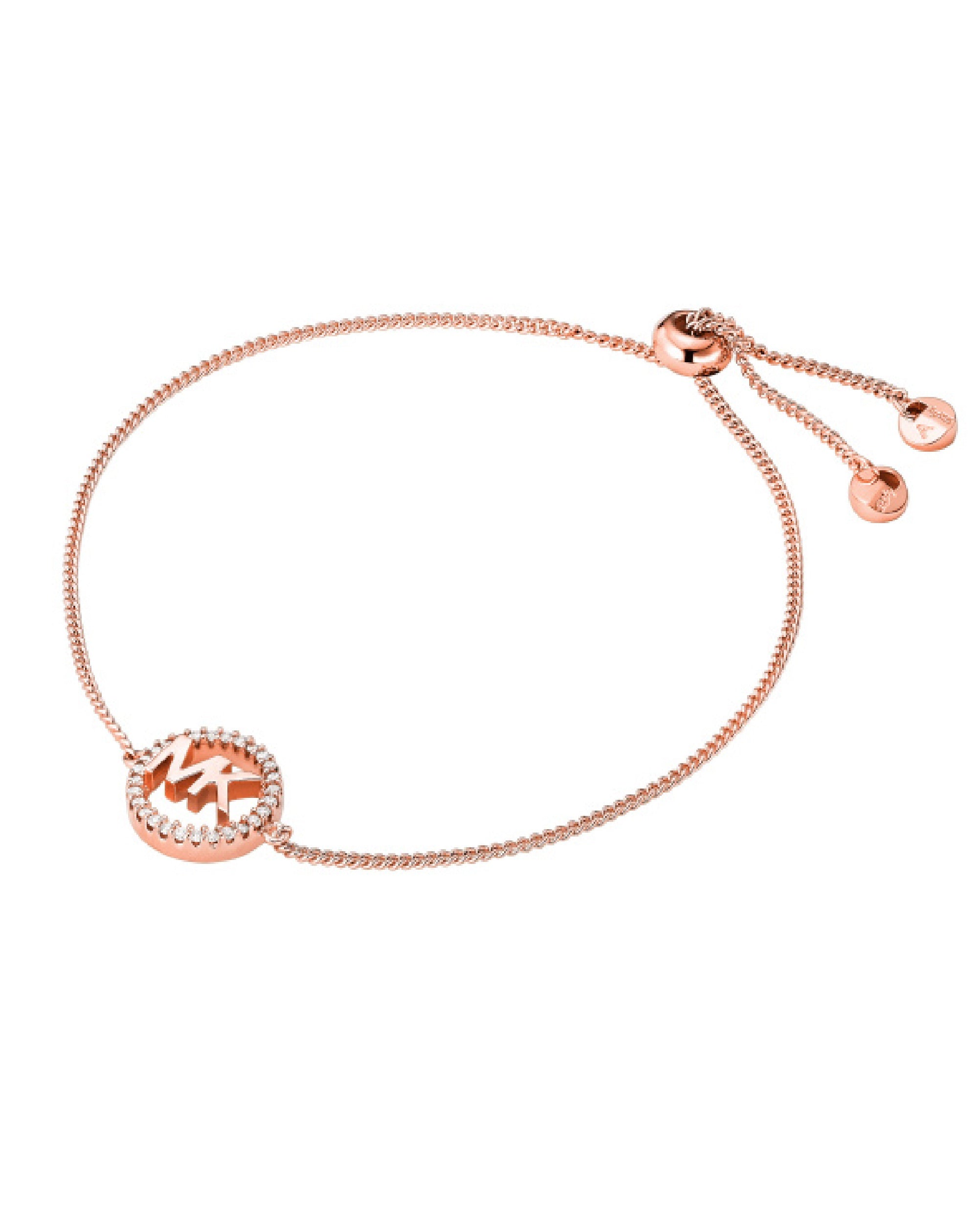 Michael Kors Jewellery Michael Kors Rose Gold Tone Clear Pave Padlock Hinge  Bracelet - Jewellery from Faith Jewellers UK