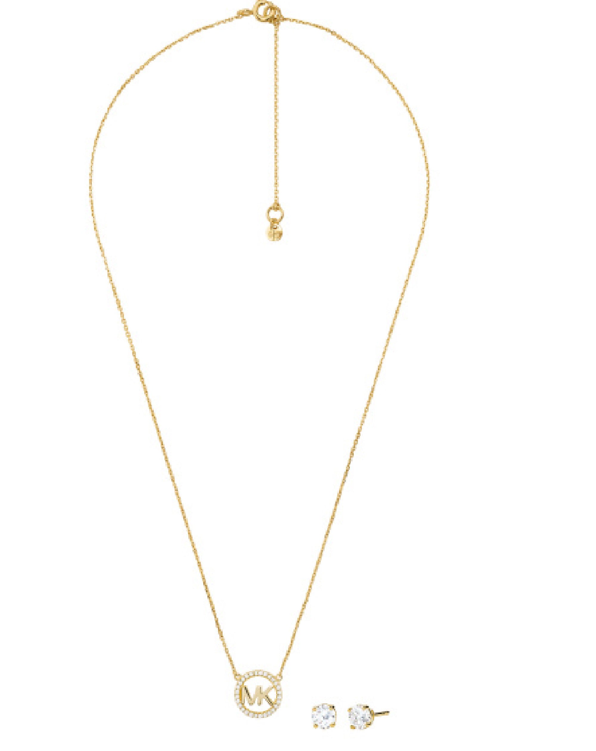 MKC1260AN710 Michael Kors Yellow Gold Tone Necklace & Earring