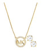 Michael Kors MKC1260AN710 Michael Kors Yellow Gold Tone Necklace & Earring Necklaces