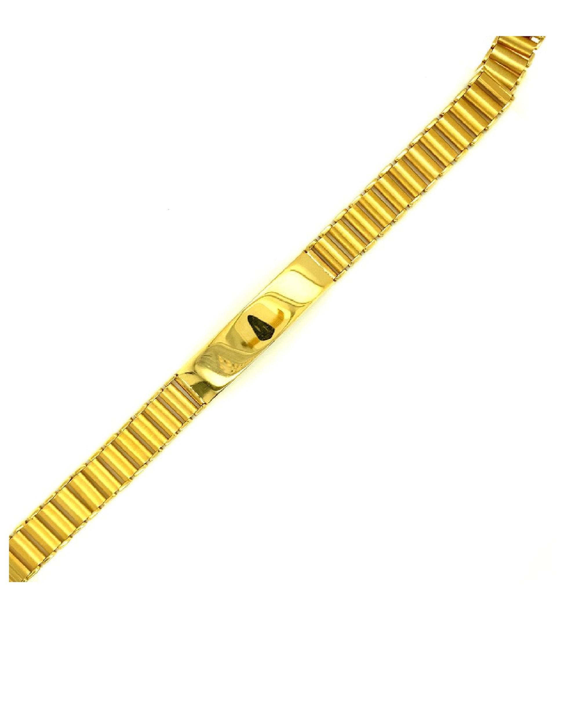 Gold Splendid 18 Kt Gold Bracelet With Plate Jewelry