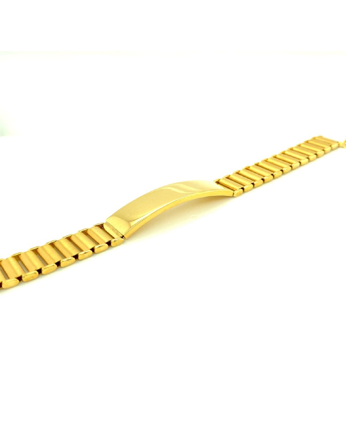Gold Splendid 18 Kt Gold Bracelet With Plate Jewelry