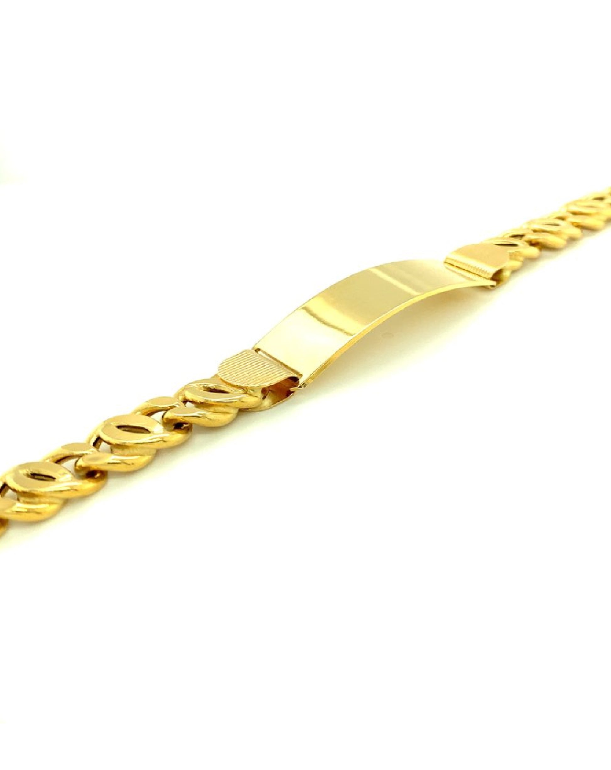 Gold Geometric 18 Kt Exclusive Gold Bracelet With Plate Jewelry