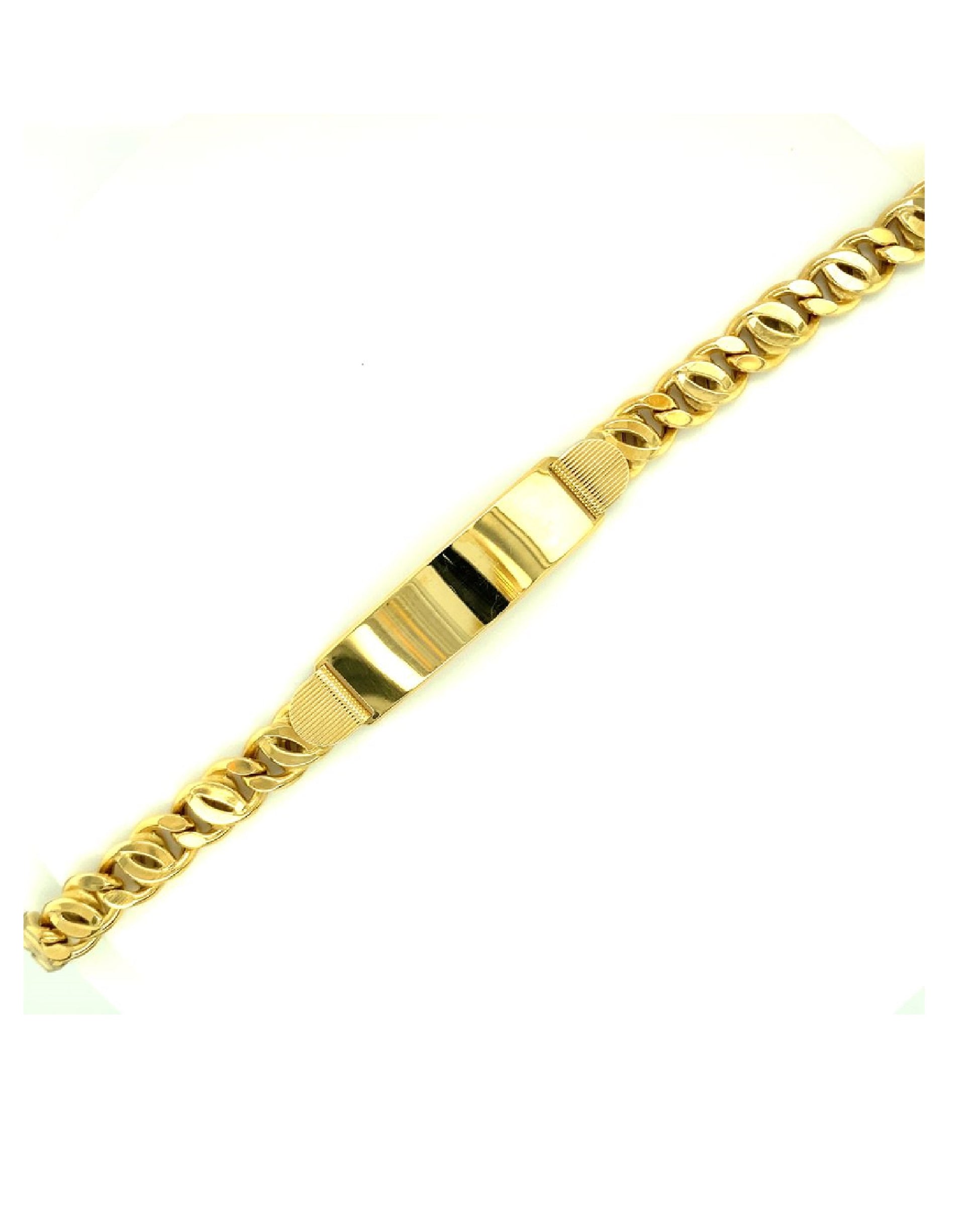 Gold Geometric 18 Kt Exclusive Gold Bracelet With Plate Jewelry