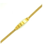 Gold Yellow Gold 18 Kt Exclusive Bracelet With Plate Jewelry