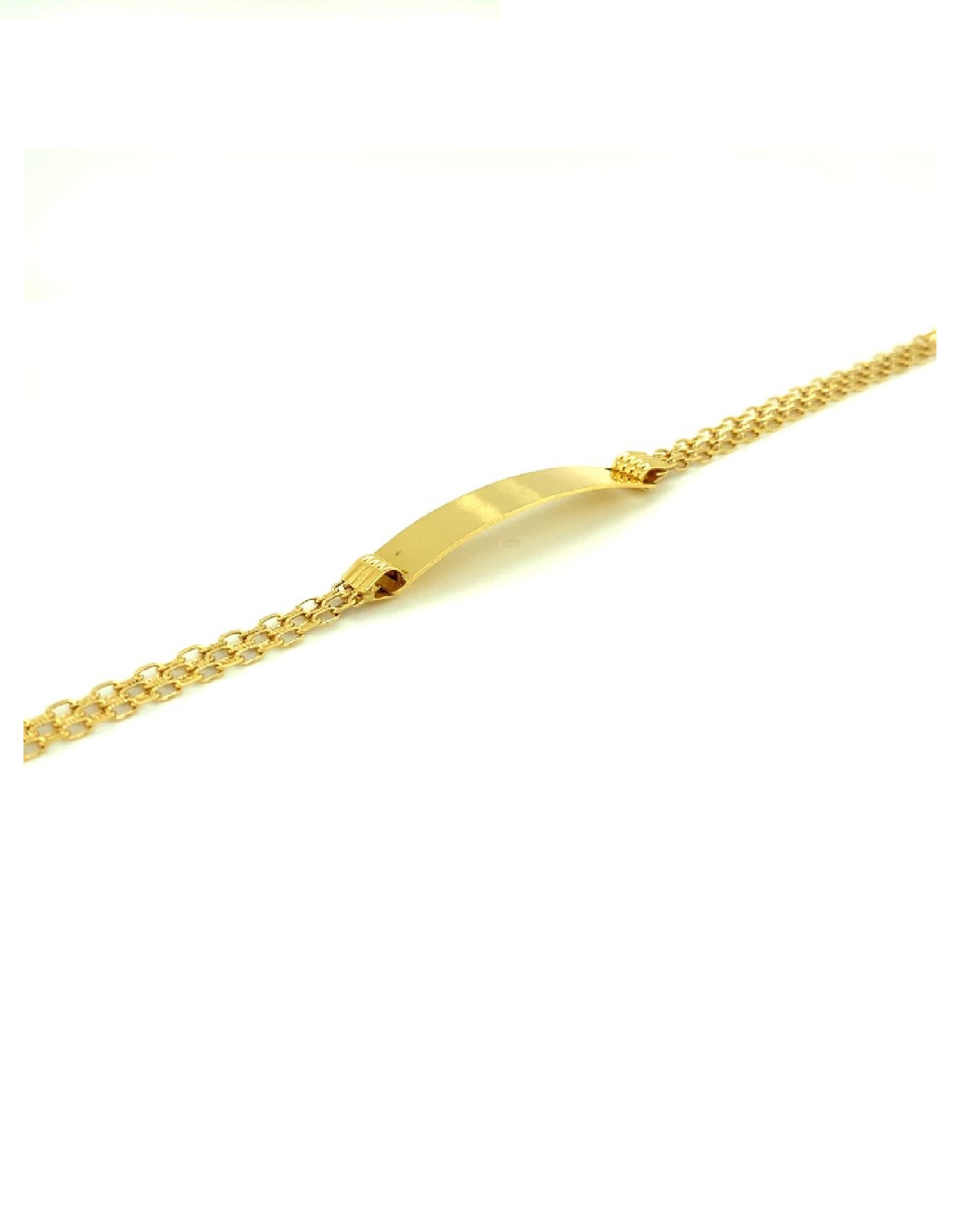 Gold Yellow Gold 18 Kt Exclusive Bracelet With Plate Jewelry