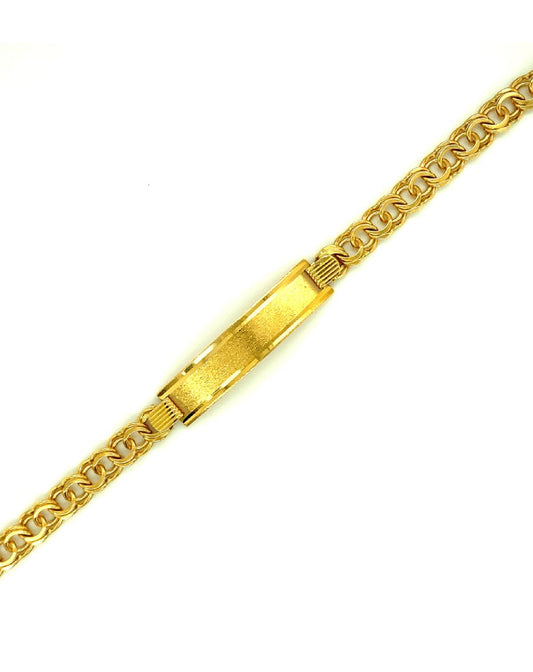 Gold Geometric 18 Kt Exclusive Gold Bracelet With Plate Jewelry