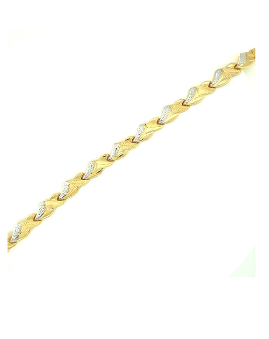 Diamonds 18 Kt 2 Tone Gold Bracelet Bracelets