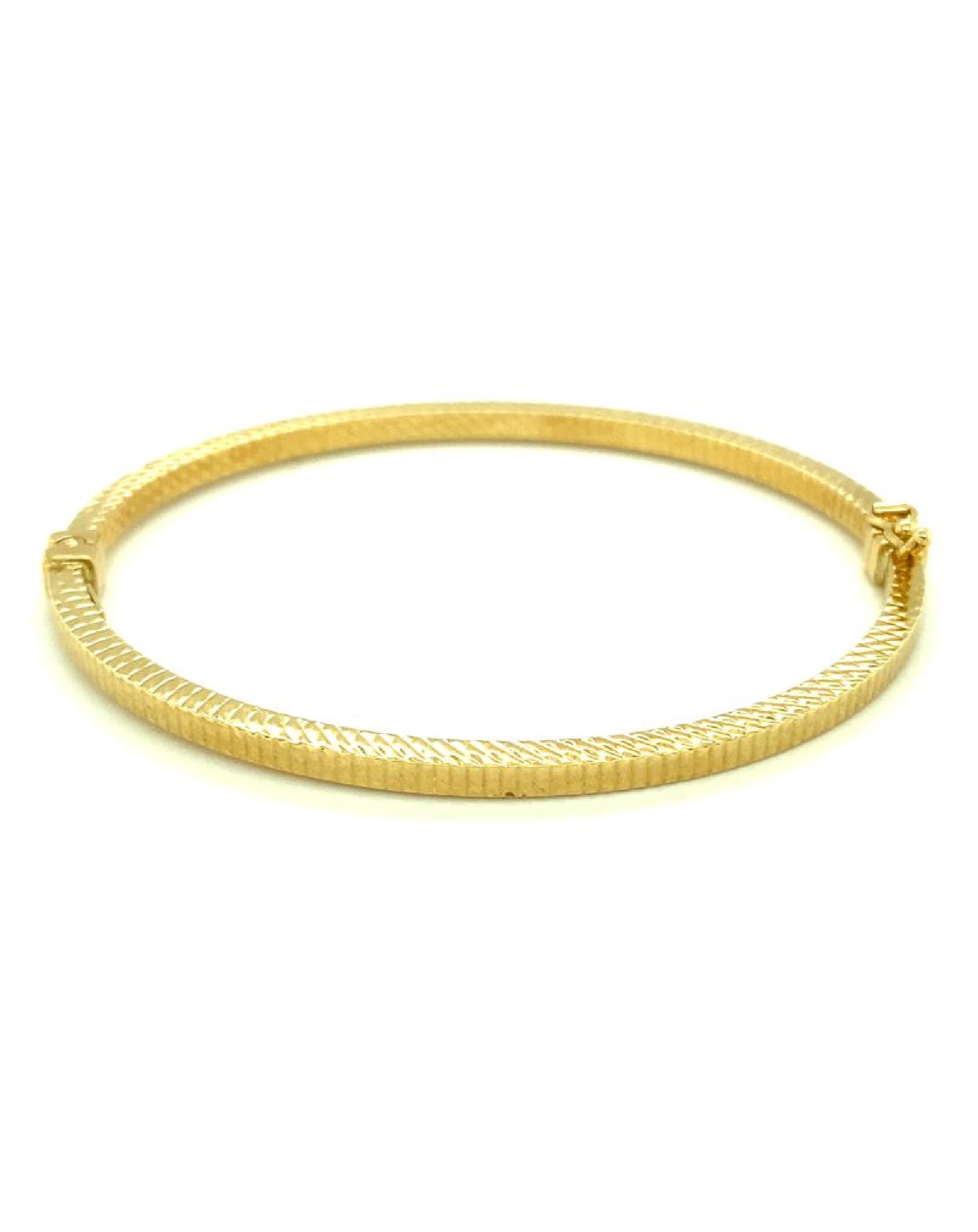 Gold 18 Kt Yellow Gold Unique Bangle Jewelry