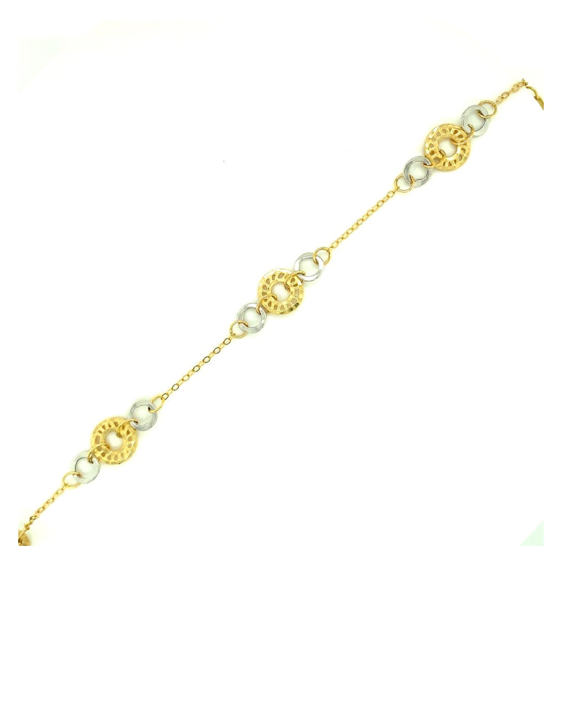 Gold 18 kt Two Tone Gold Bracelet Jewelry