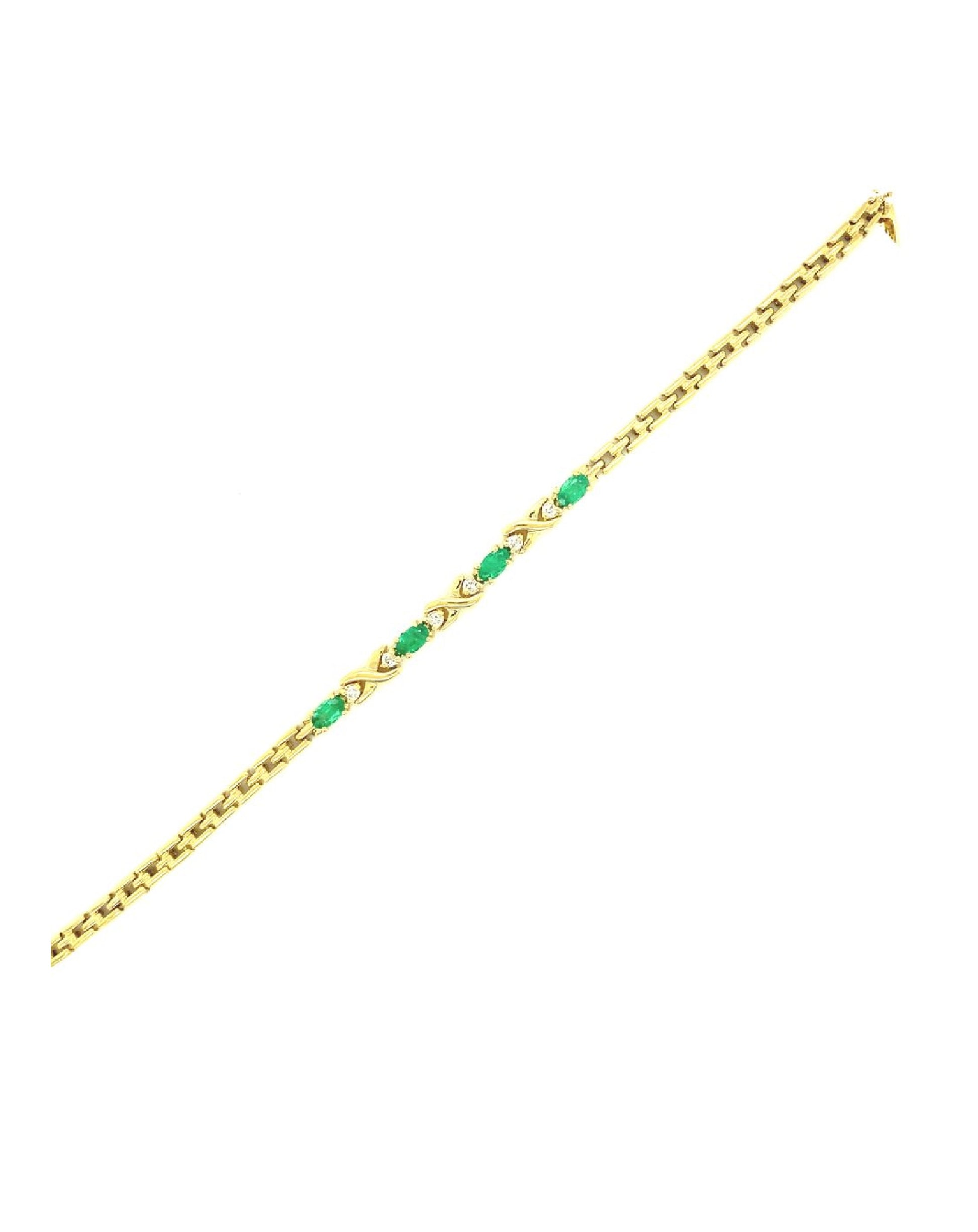 Diamonds Yellow Emerald Diamond Bracelet, 0.88 CT + 0.17 CT Bracelets