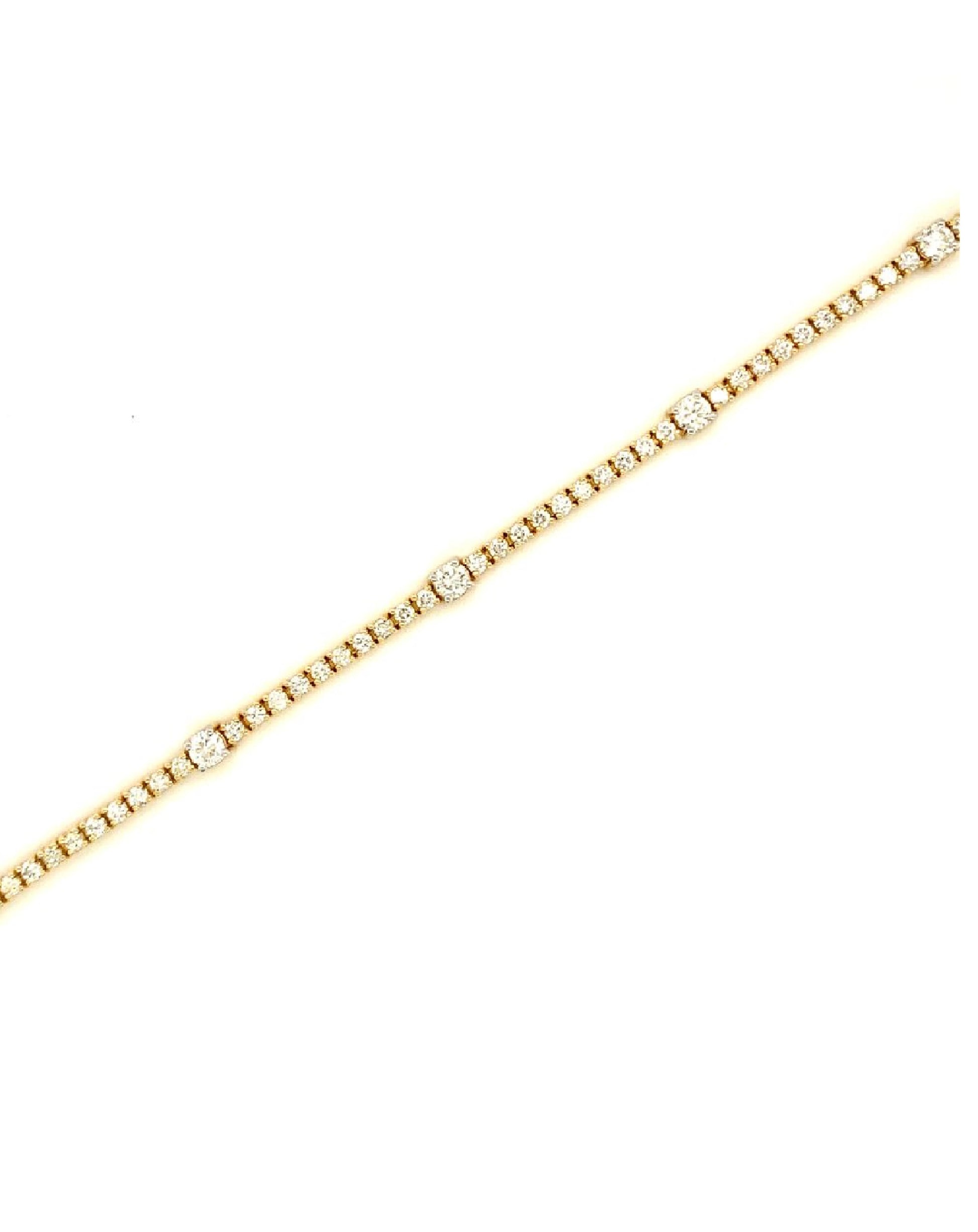Diamonds Rose Gold Pave Diamond Bracelet, 2.56 CT Bracelets