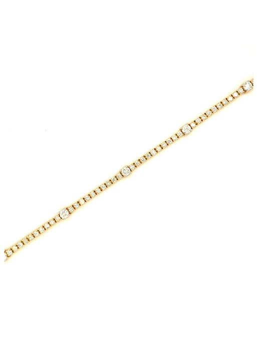 Diamonds 14 Kt Yellow Gold Pave Diamond Bracelet Bracelets