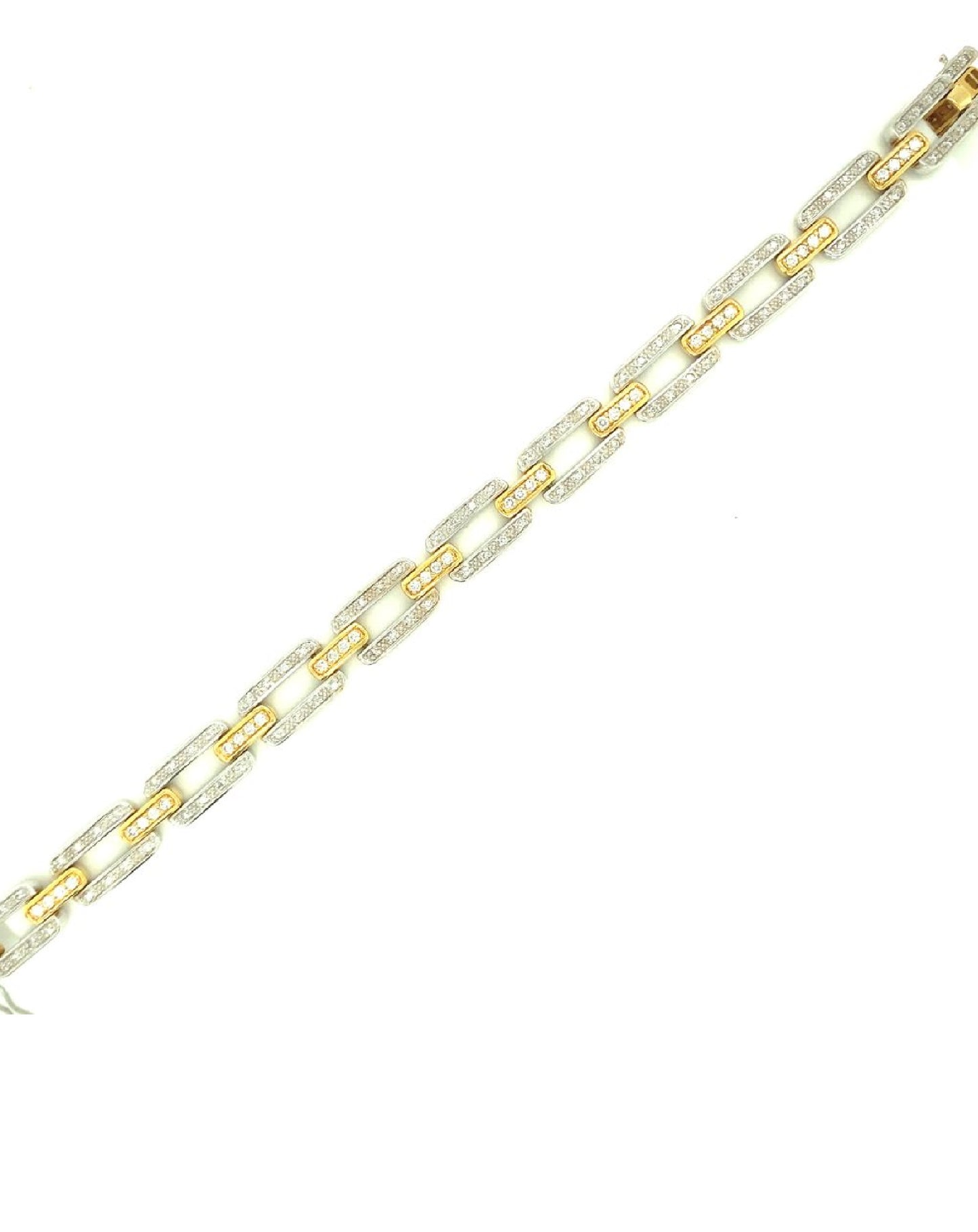 Diamonds 18 Kt Two Tone Brilliant Diamond Bracelet Bracelets