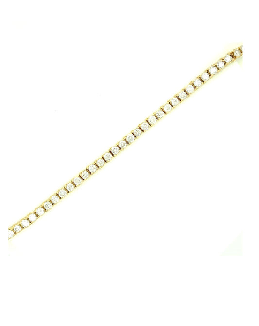 Diamonds 14 Kt Yellow Gold Tennis Diamond Bracelet Bracelets