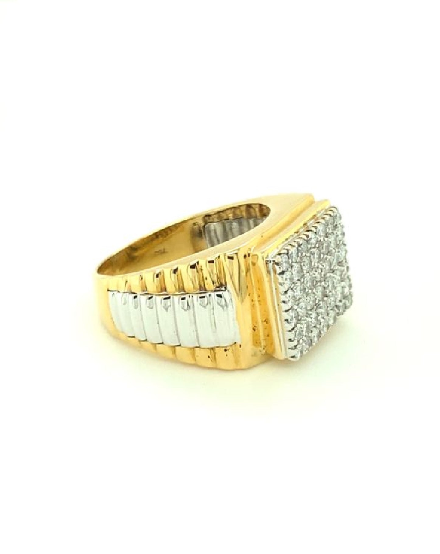 Diamonds Yellow Gold Men's Diamond Ring Rings