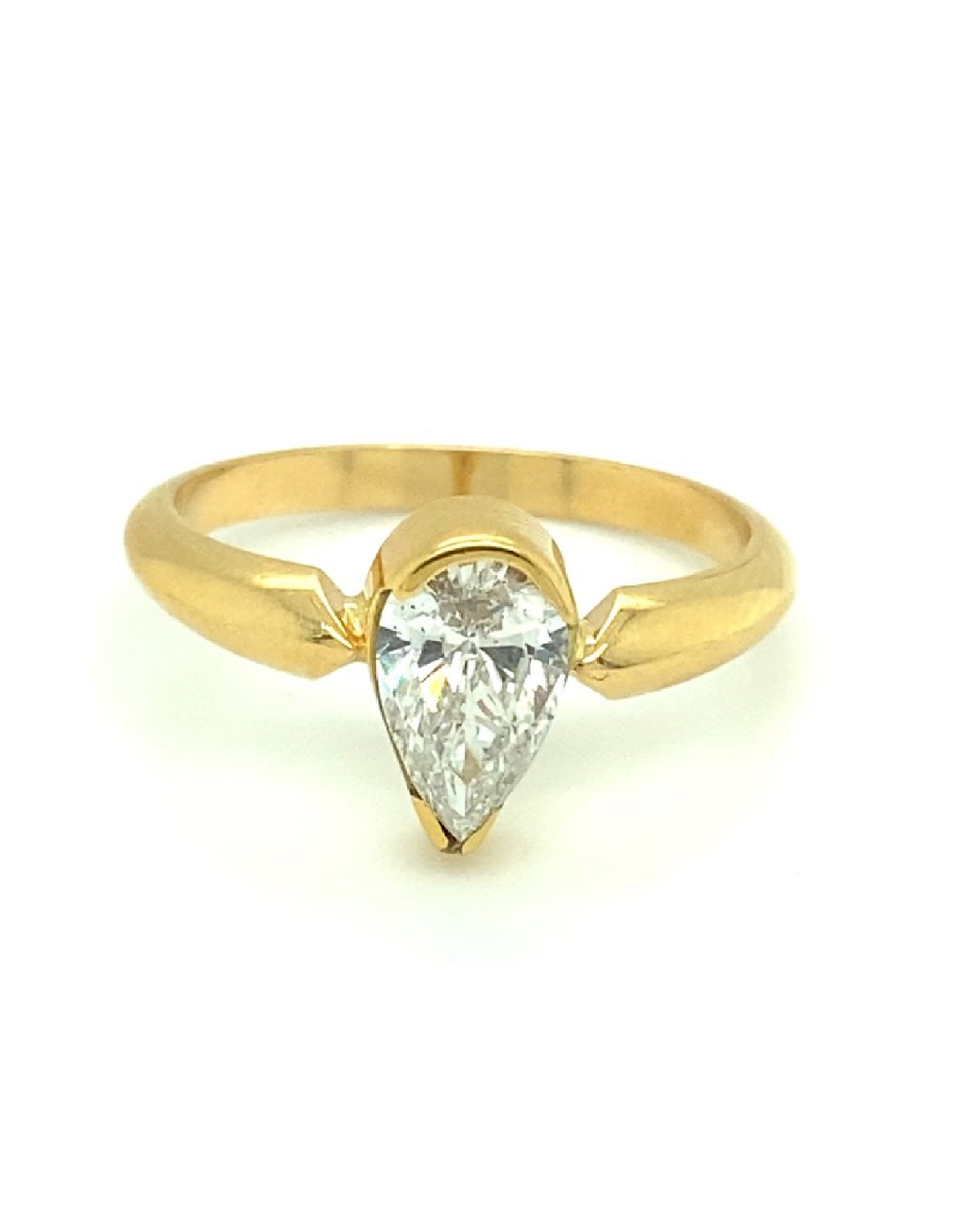 Diamonds Pear Cut Diamond Engagement Ring, 0.93 CT Rings