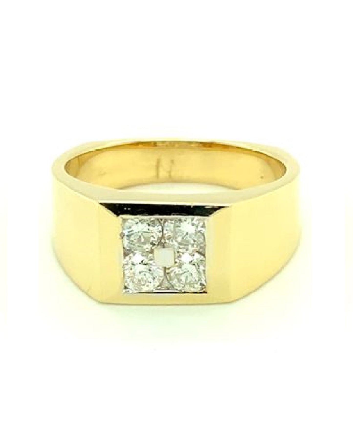 Diamonds 14 Kt Yellow Gold 4 Diamond Ring Rings