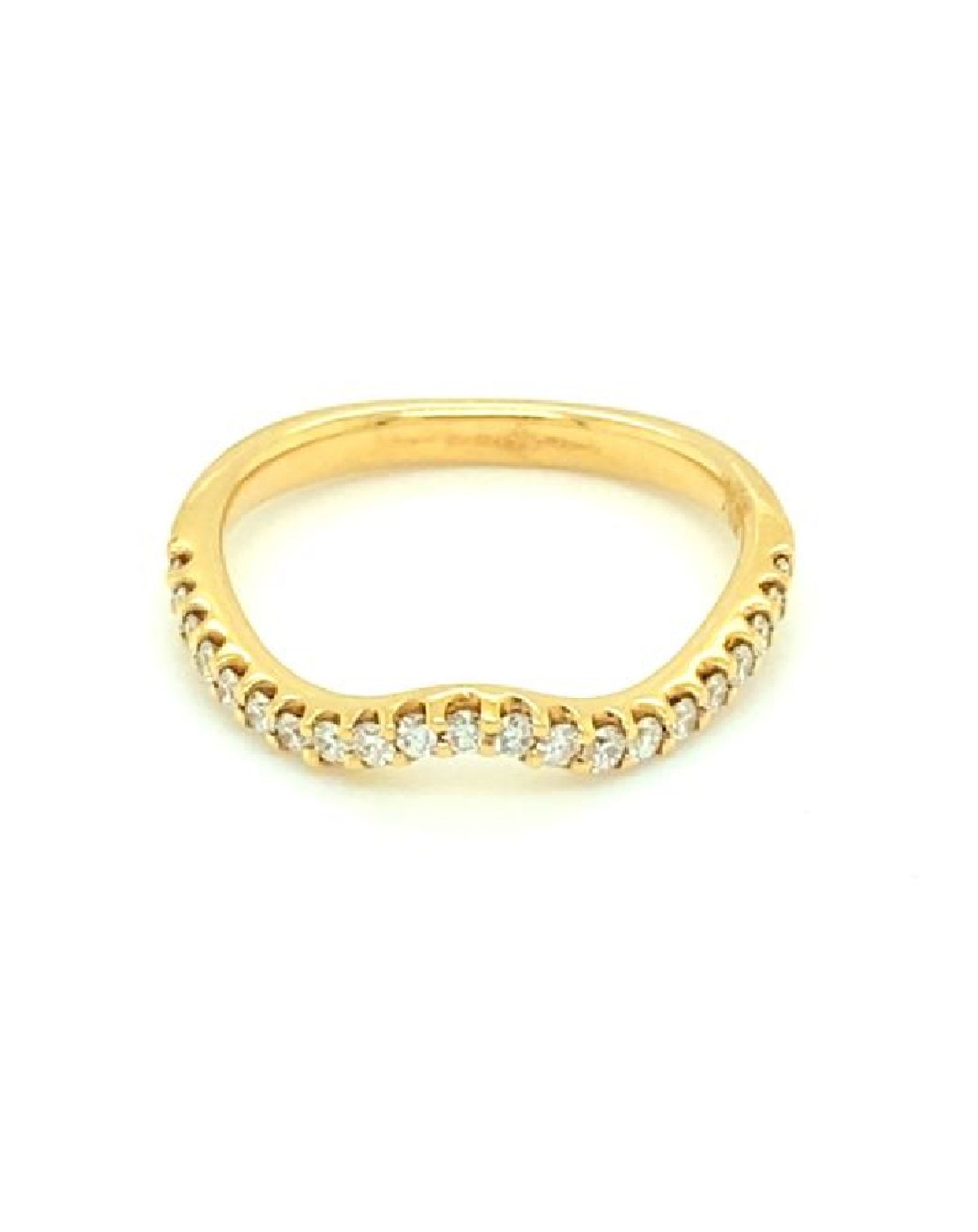 Diamonds 18 Kt Yellow Gold Wishbone Diamond Ring Rings