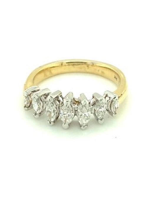 Diamonds 14 Kt V Tip Marquise Diamond Ring Rings
