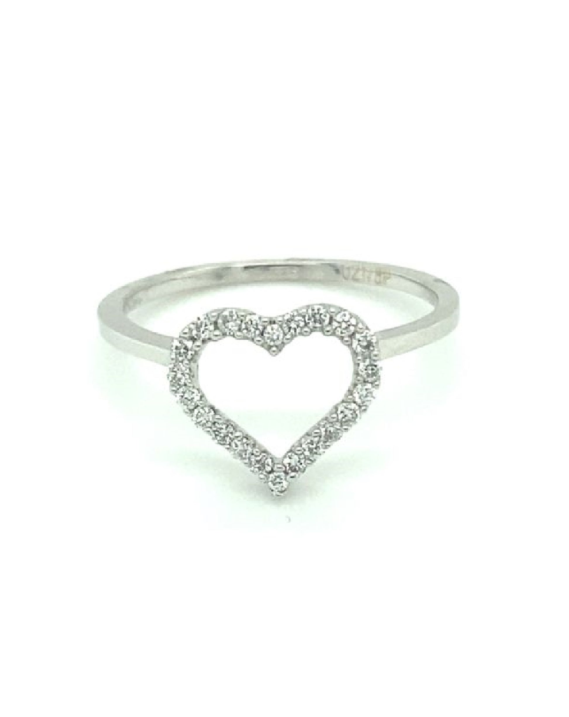 Diamonds Heart Diamond Ring, 0.14 CT Rings