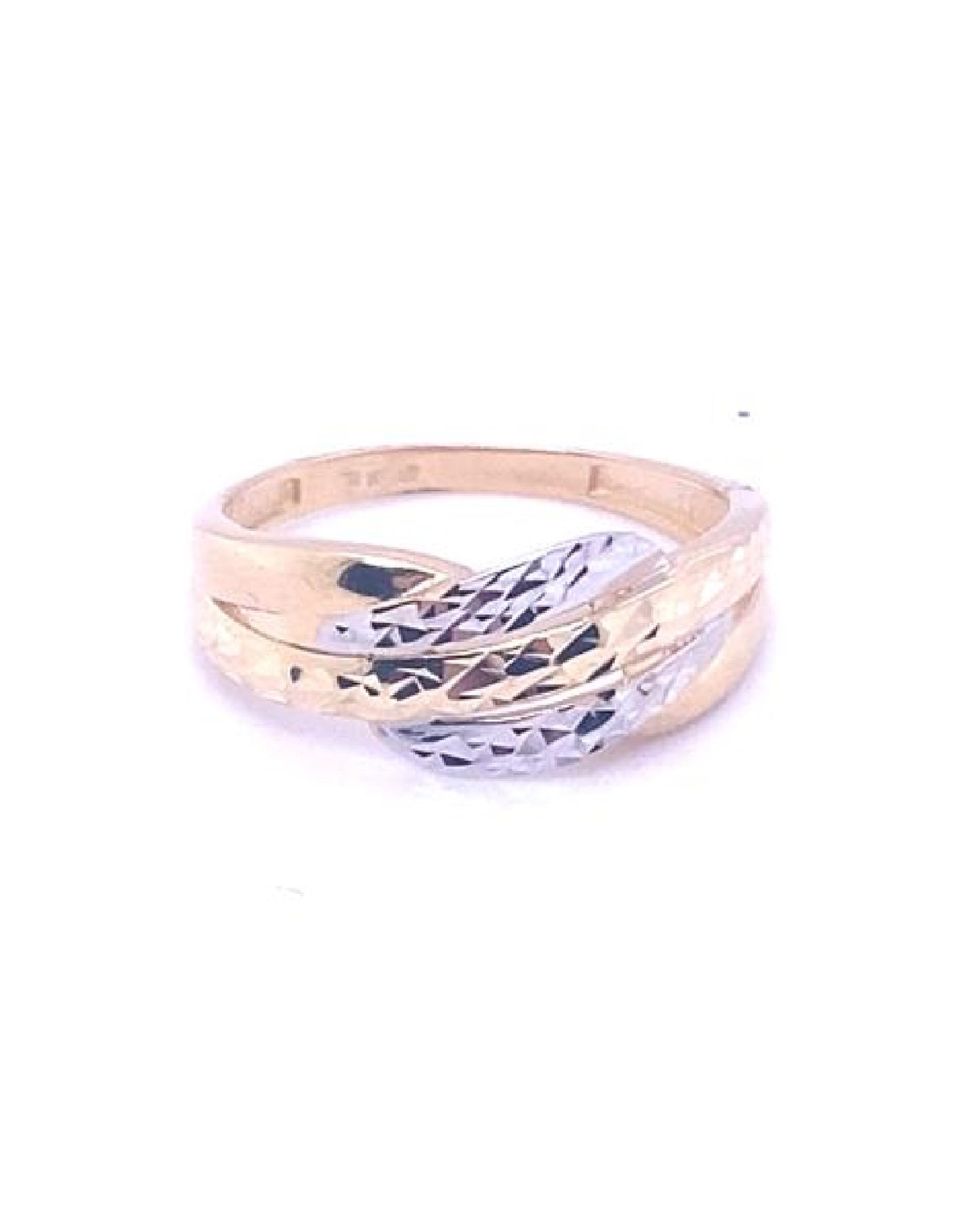 Gold 18 kt Yellow & White Gold Two Tone Ring 750mls Jewelry