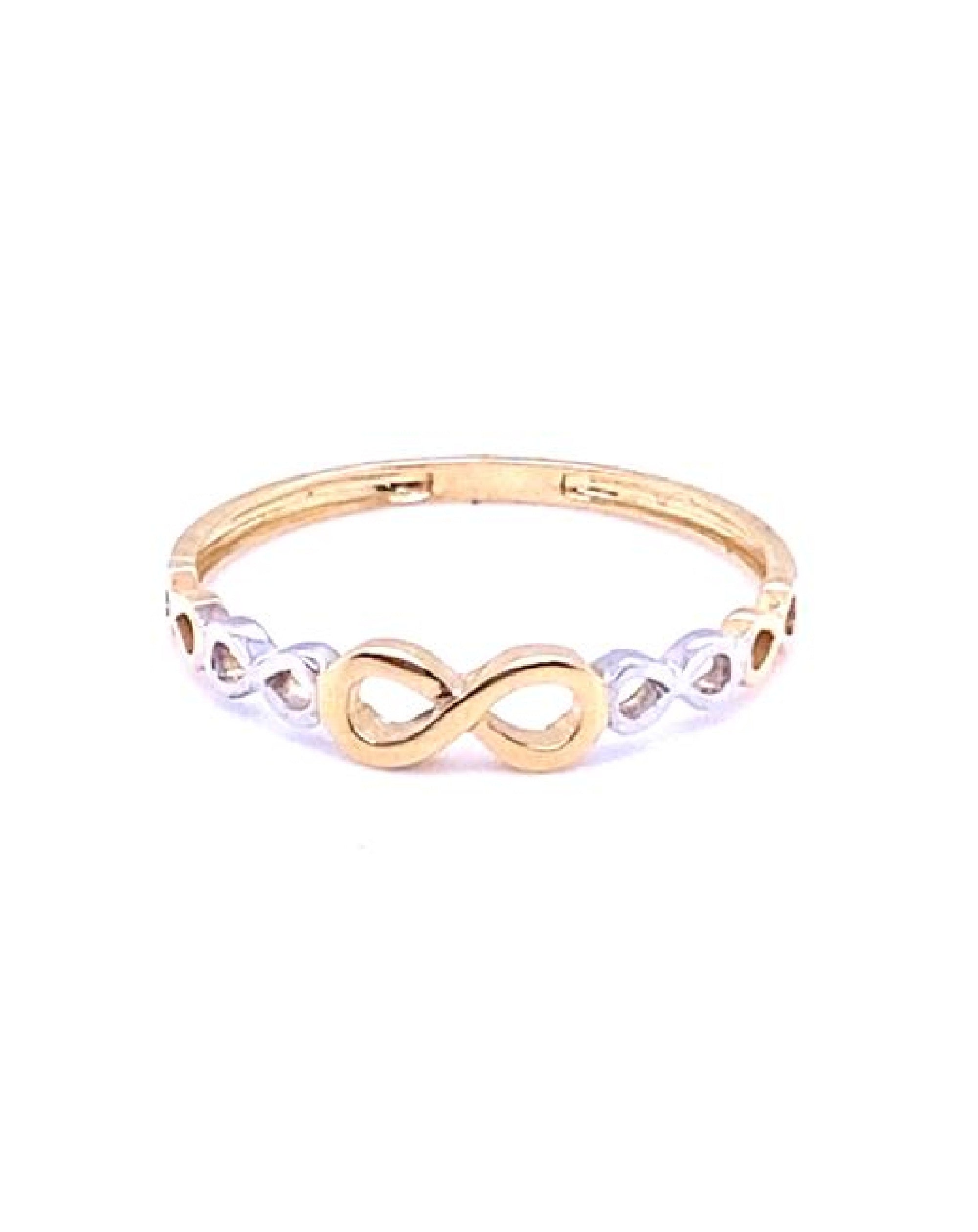 White sapphire hot sale infinity ring