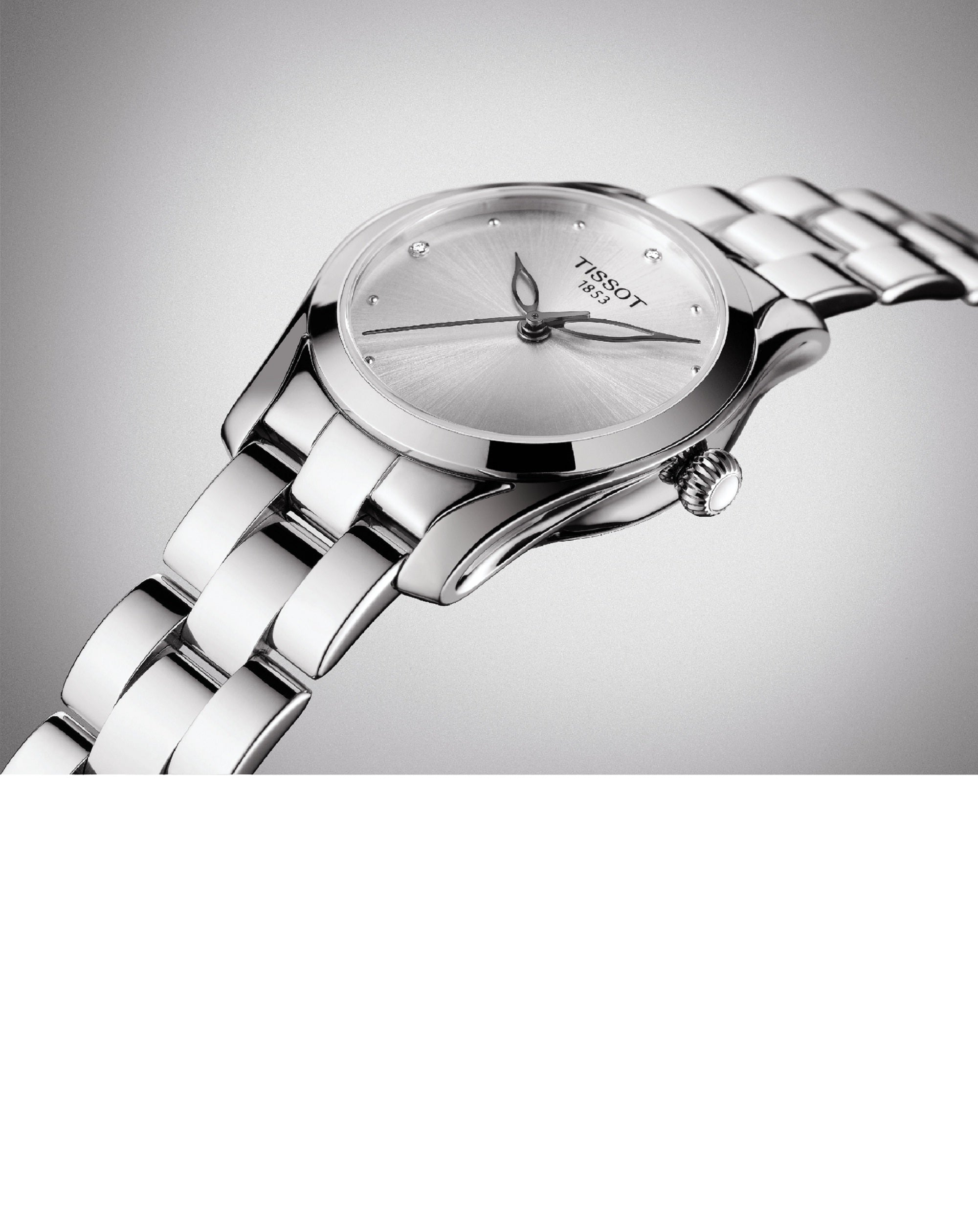 T112.210.11.036.00 Tissot T WAVE Silver Dial Diamonds