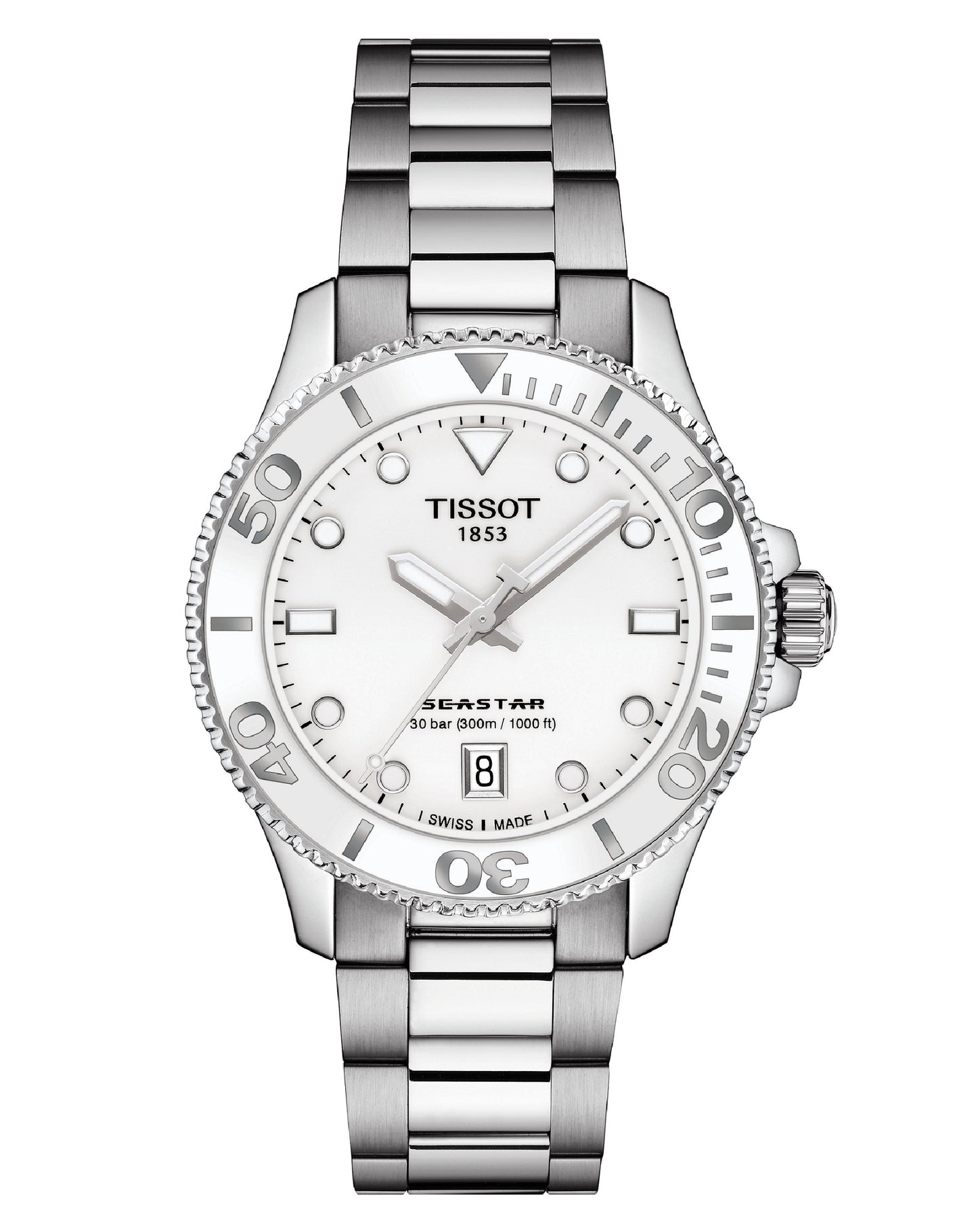 Tissot T120.210.11.011.00 Tissot Sea Star 1000 Quartz White Indexes Watch