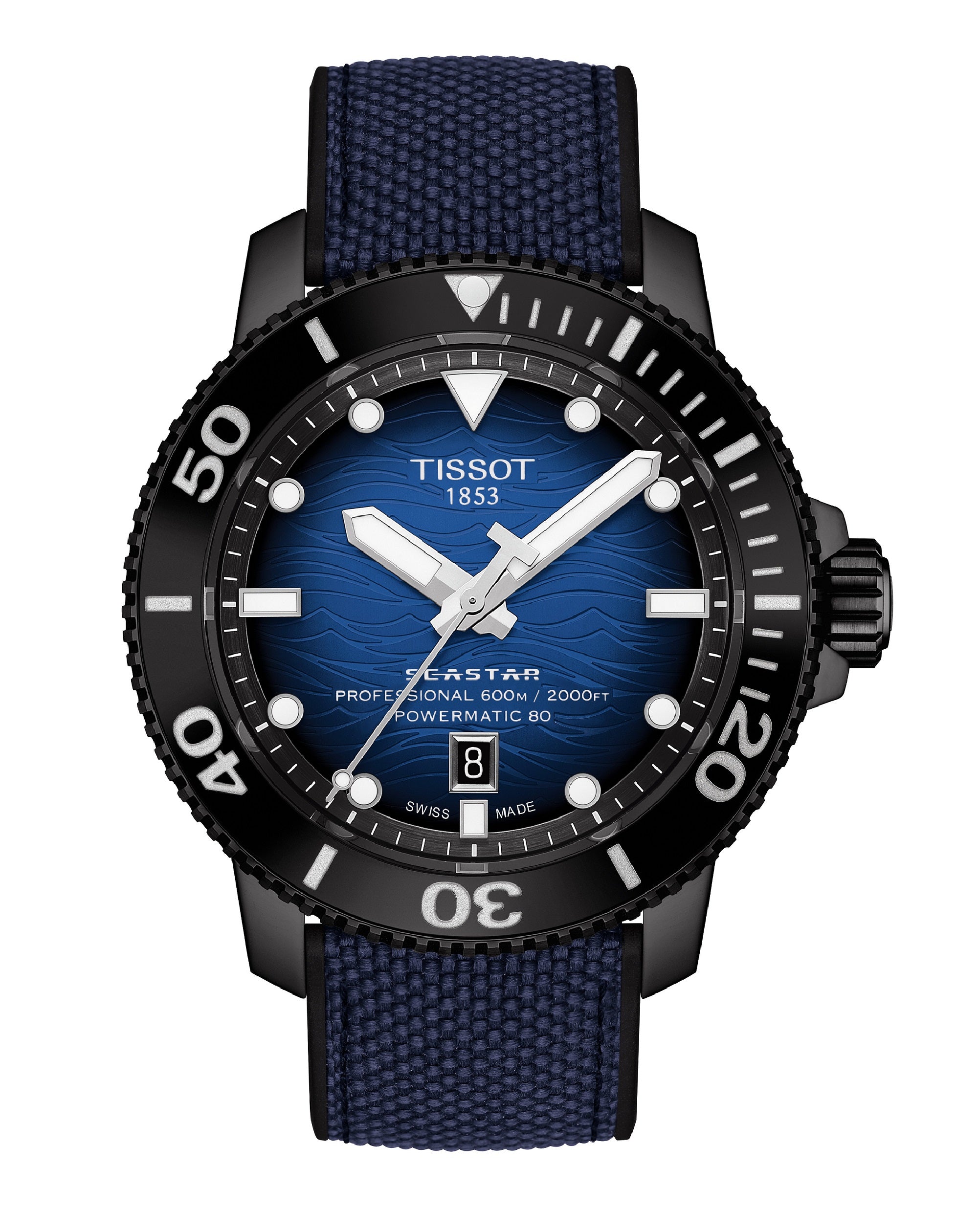 TISSOT SEASTAR 2000 BLUE BLACK INDEX PROFESIONAL T120.607.37