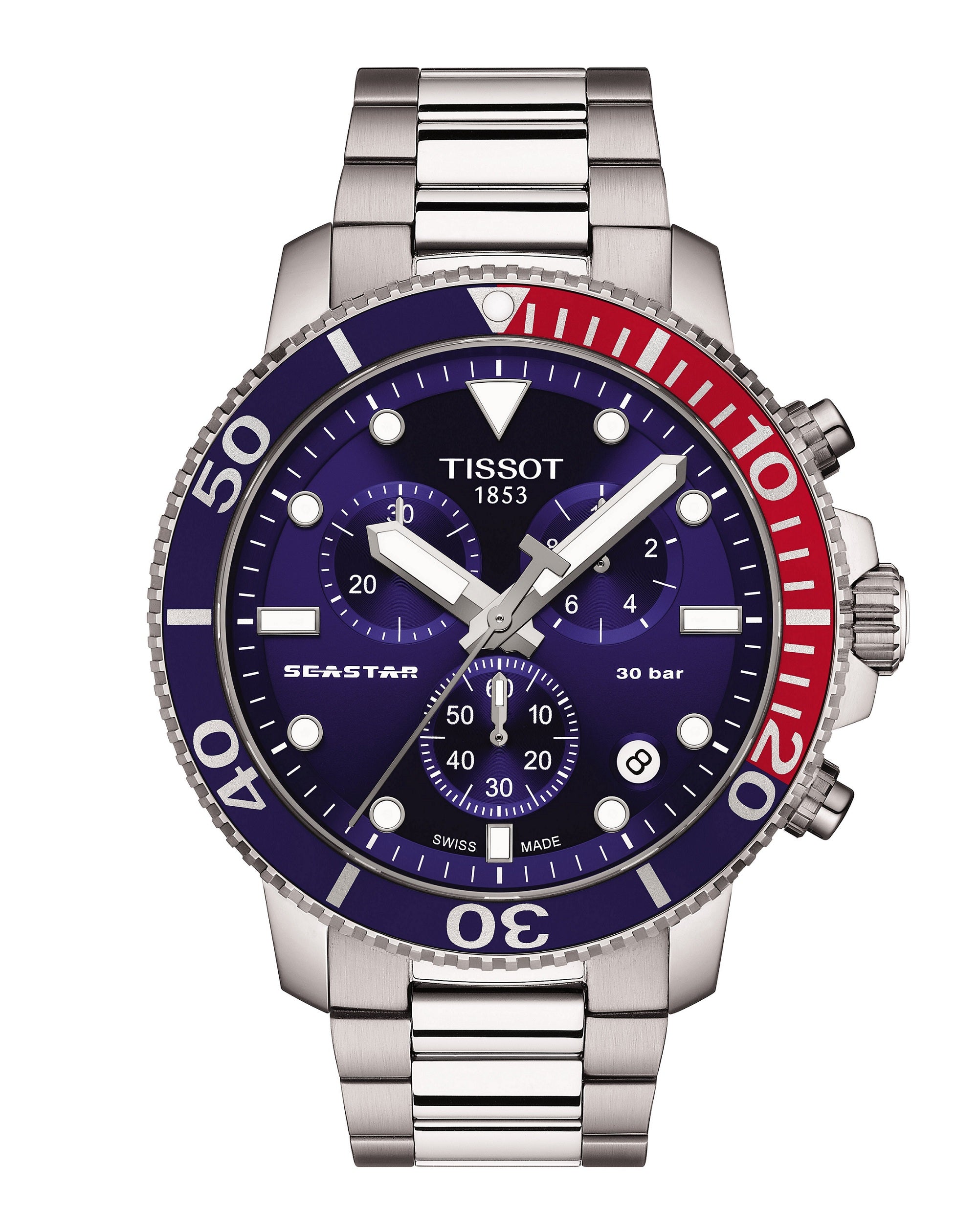 TISSOT SEASTAR 1000 QUARTZ BLUE INDEX RED BLUE T120.417.11.041.03