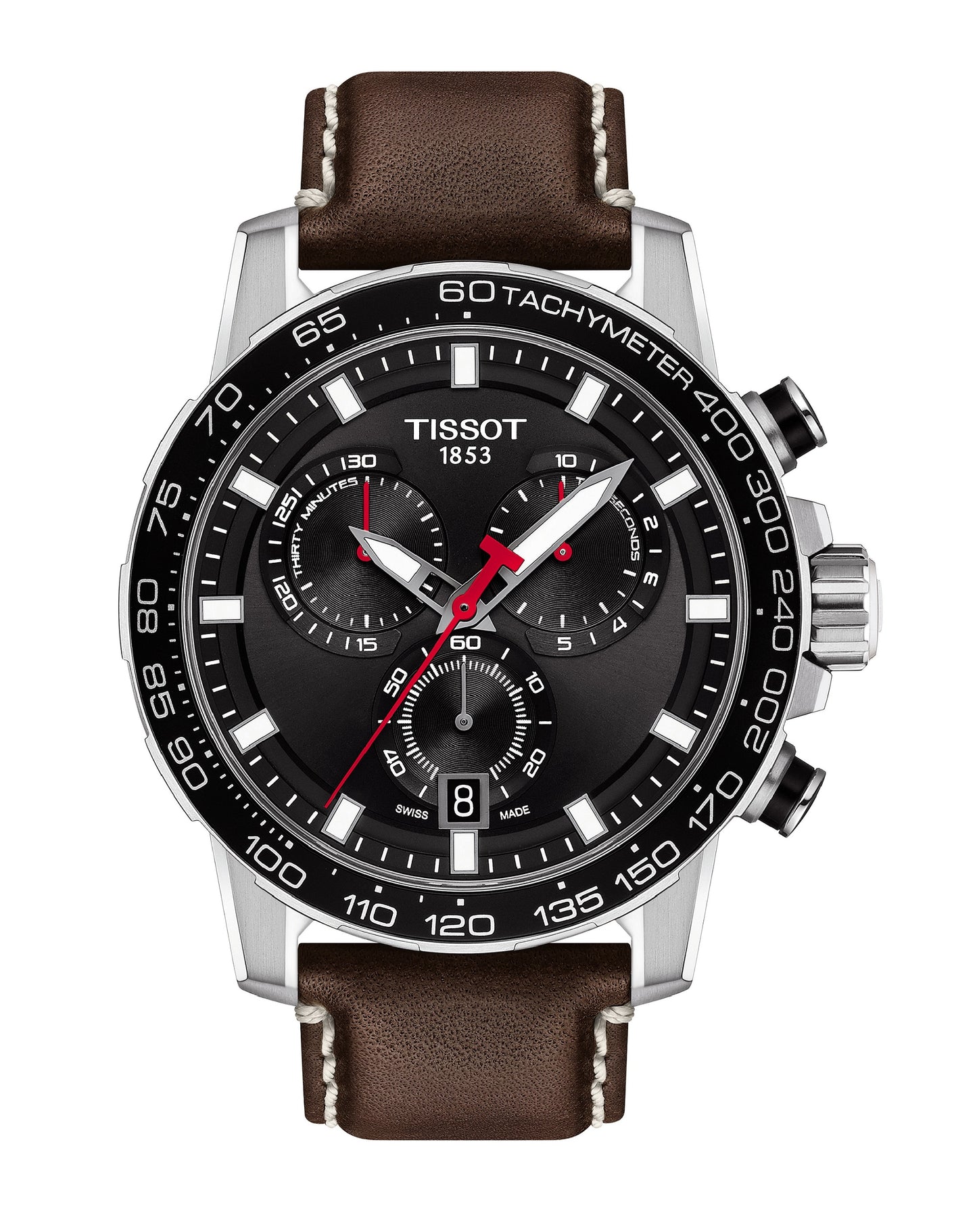 Tissot T125.617.16.051.01 Tissot Supersport Chrono Brown Strap Black Indexes Watch