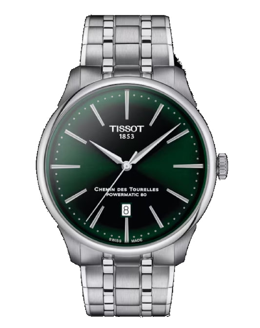 Tissot T139.407.11.091.00 TISSOT Chemin DES Tourelles Powermatic-80 Green Watch