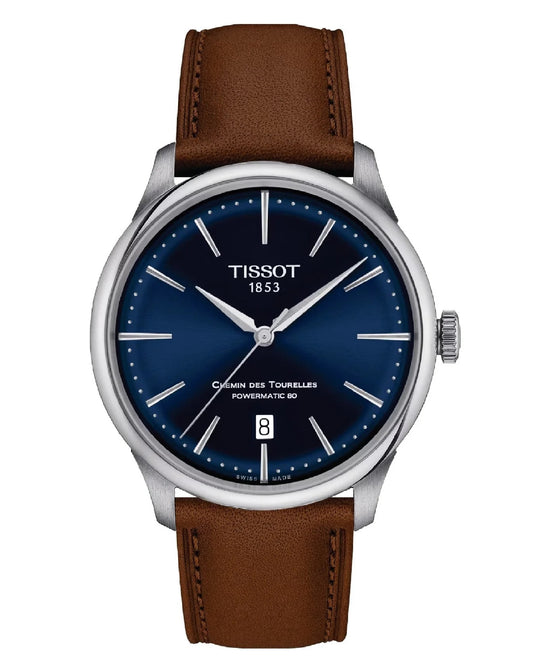 Tissot T139.807.16.041.00 TISSOT Chemin DES Tourelles Powermatic-80 Blue, 39MM Watch
