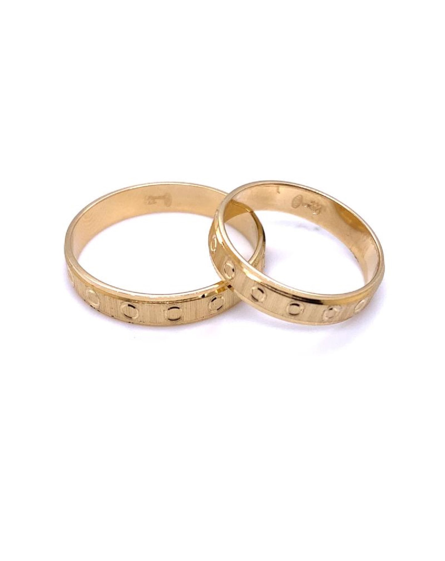 Gold 18 Kt Yellow Gold Wedding Ring Bands Jewelry