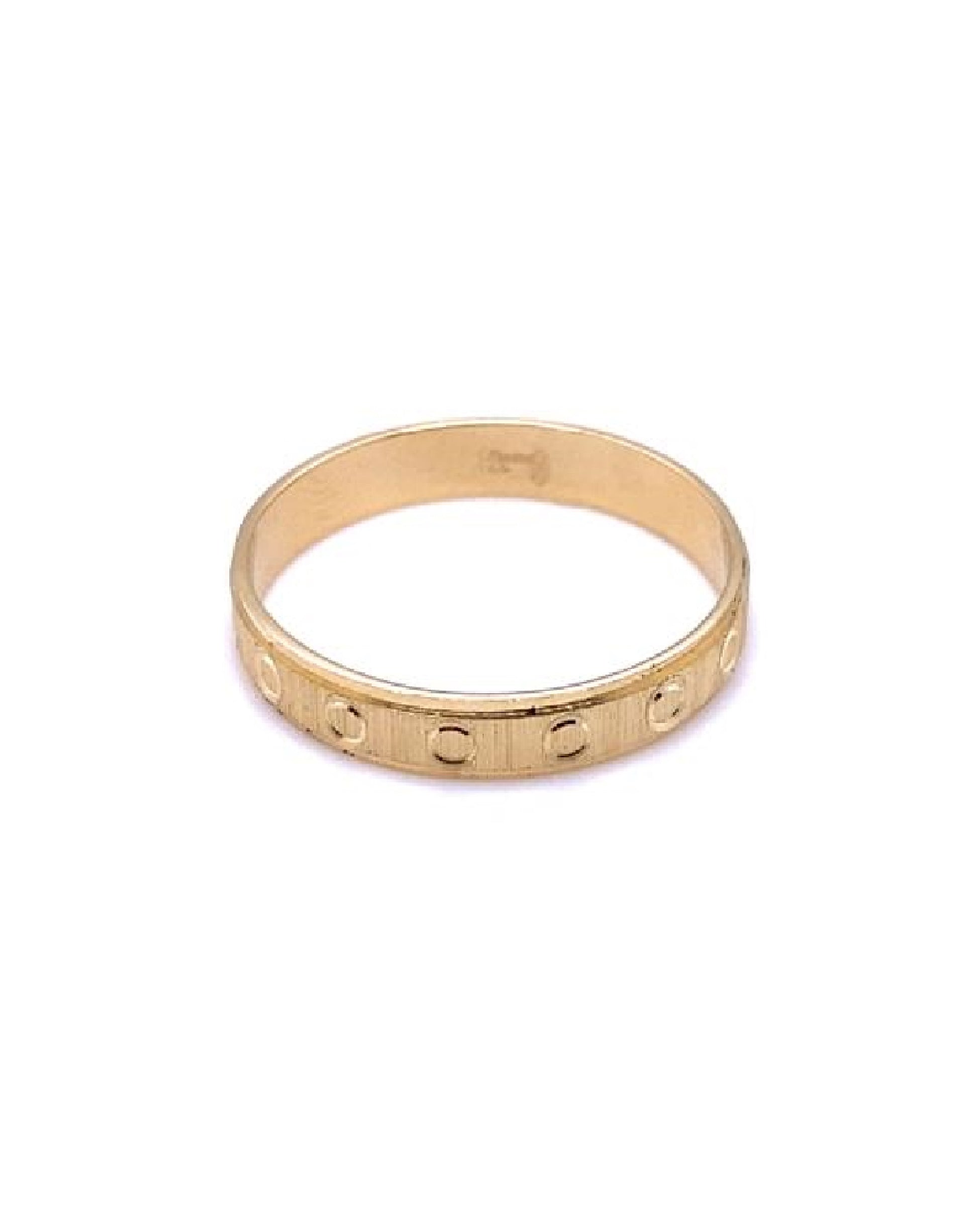 Gold 18 Kt Yellow Gold Wedding Ring Band Jewelry