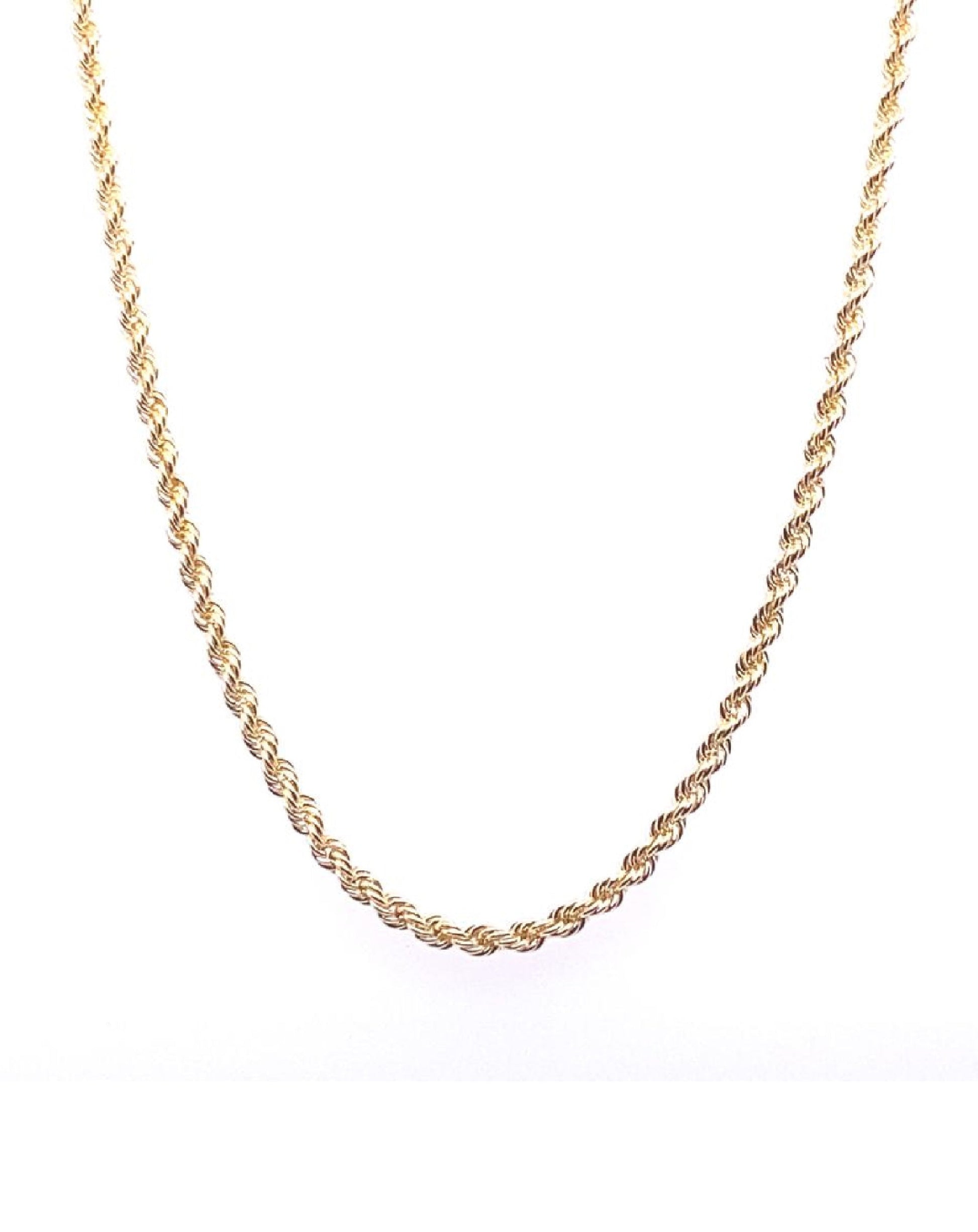 Gold 18 Kt Rope Gold Chain Jewelry