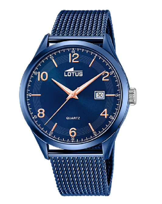 Lotus 18632/1 Lotus Blue Stainless Steel Strap with Blue Dial 43.50mm Watch