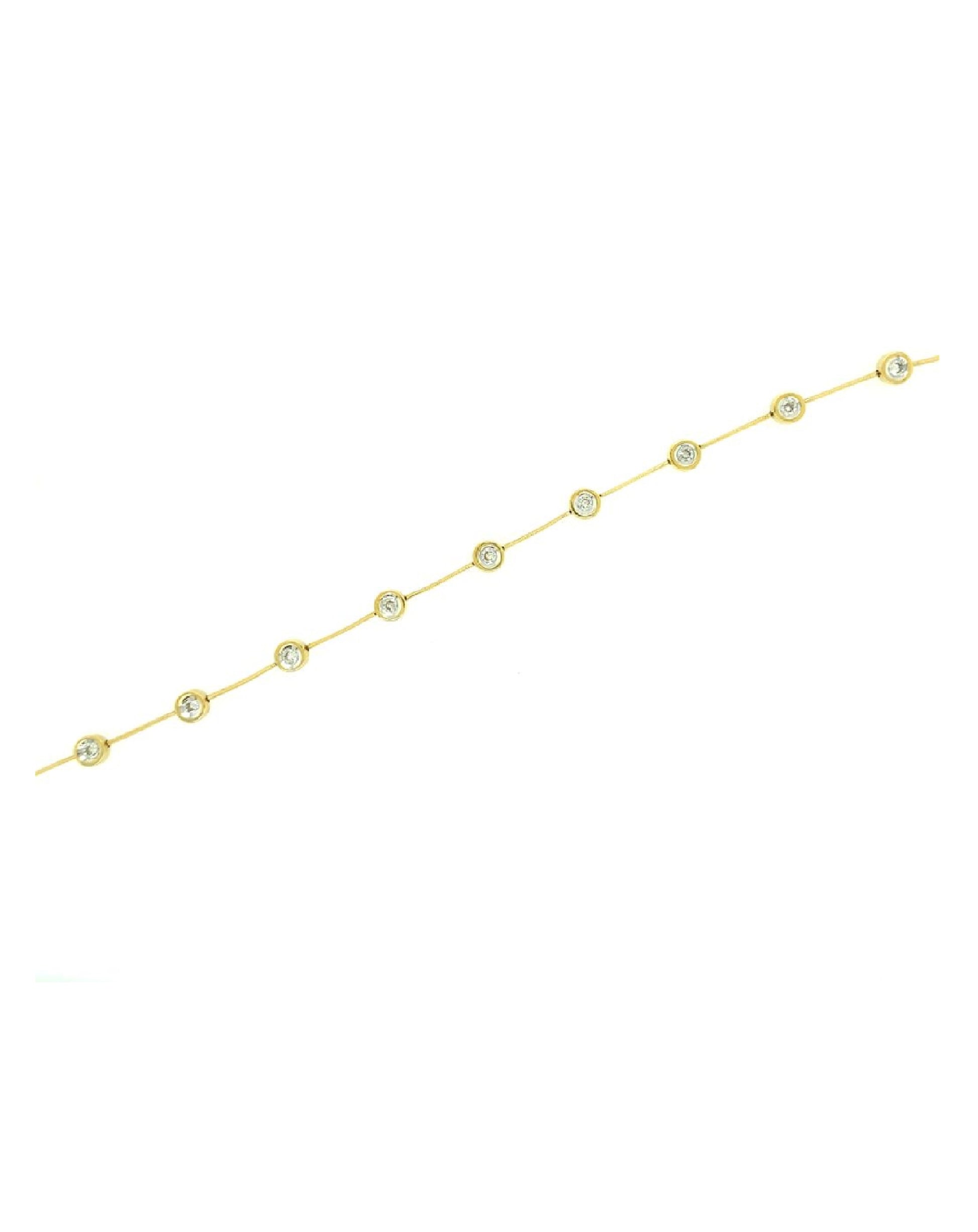 Diamonds 18 Kt Yellow Gold Dainty Diamond Bracelet Bracelets