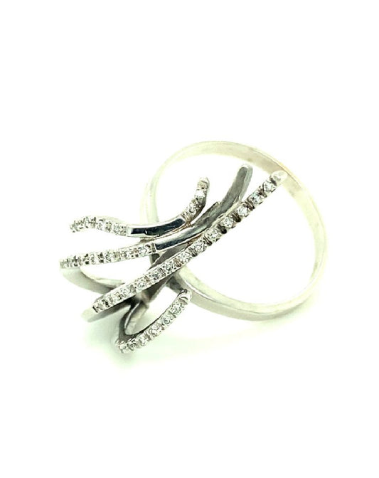 Diamonds 18 Kt White Fantasy Diamond Ring Rings