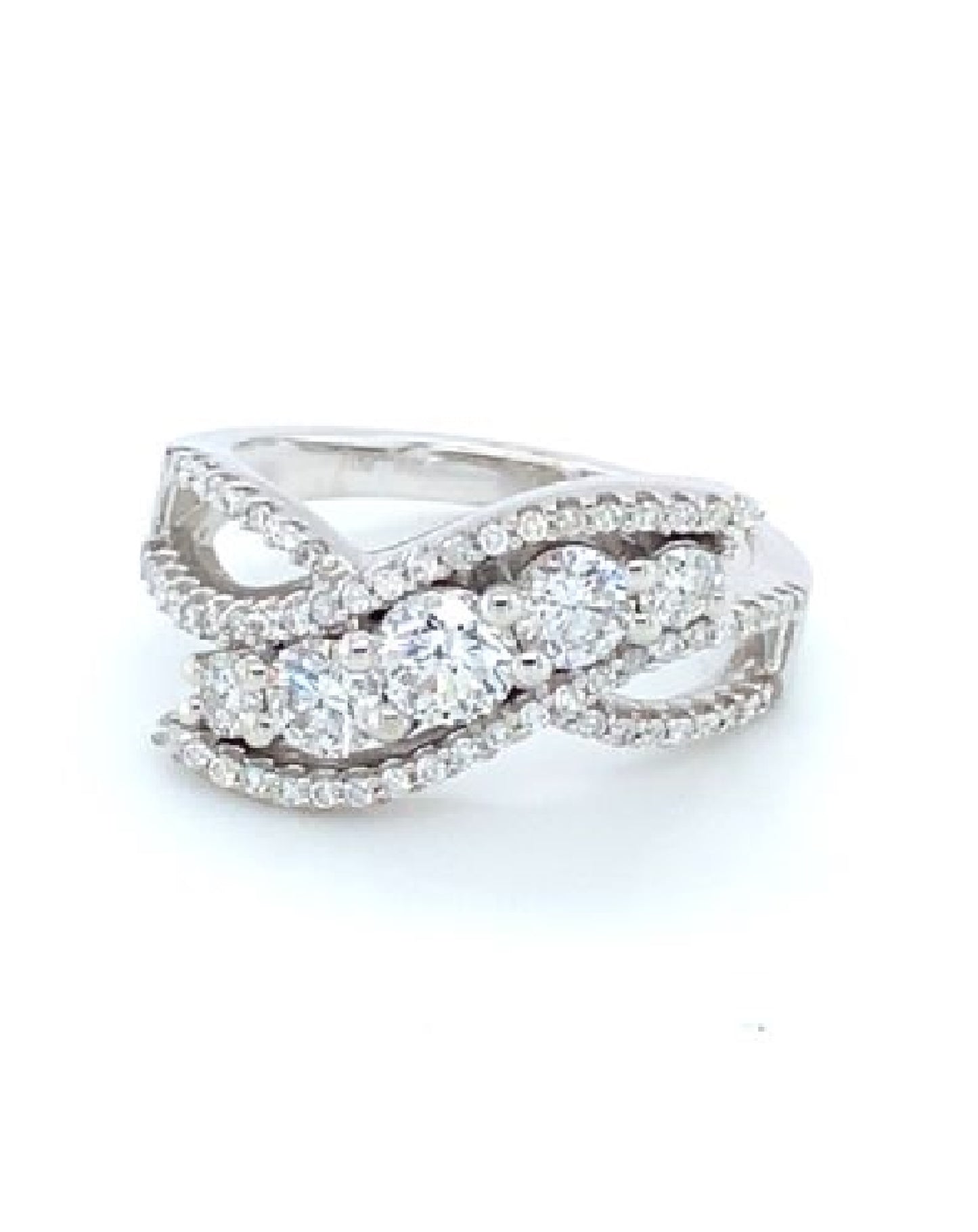 Diamonds 14 Kt White Gold Diamond Ring Rings