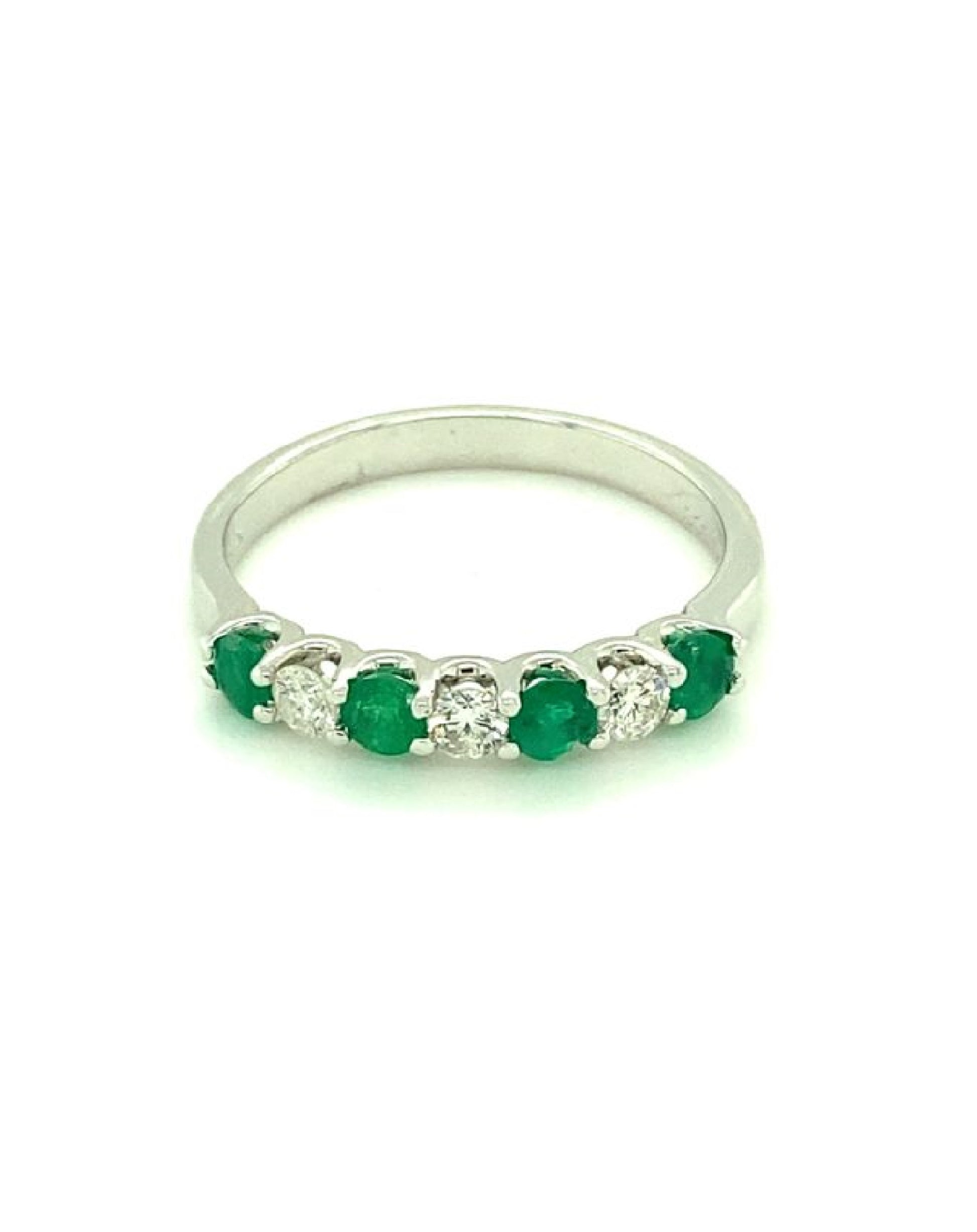 Diamonds WhiteGold Emerald Diamond Ring, 0.50 CT - 0.21 CT Rings