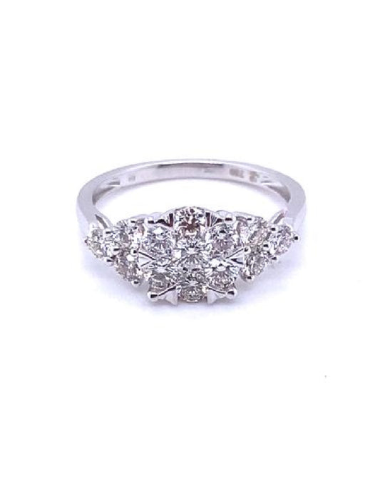 Diamonds Diamond Ring Cluster Setting, 1.00 CT Rings