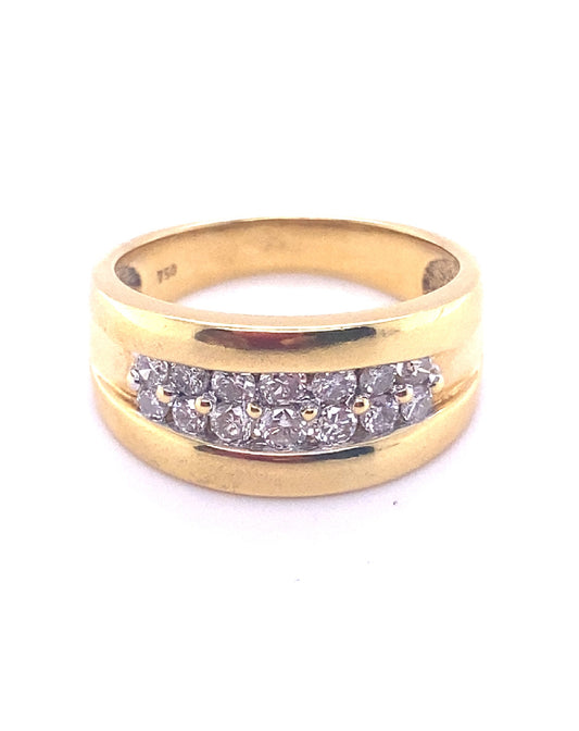Diamonds 18 Kt Yellow Gold Diamond Ring Rings