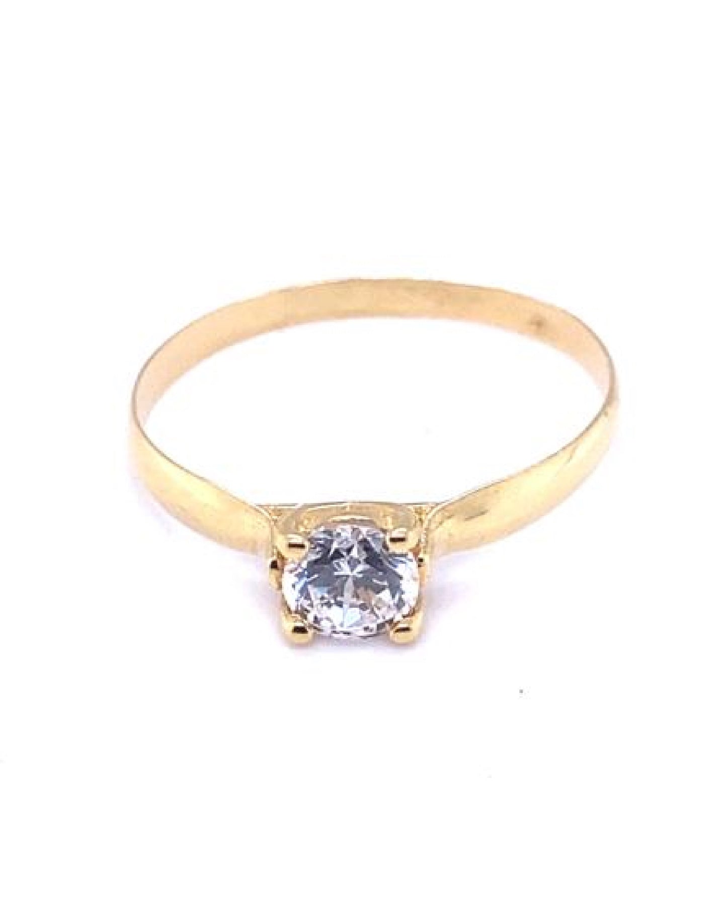 Gold 18 kt Yellow Gold White Sapphires Ring Jewelry