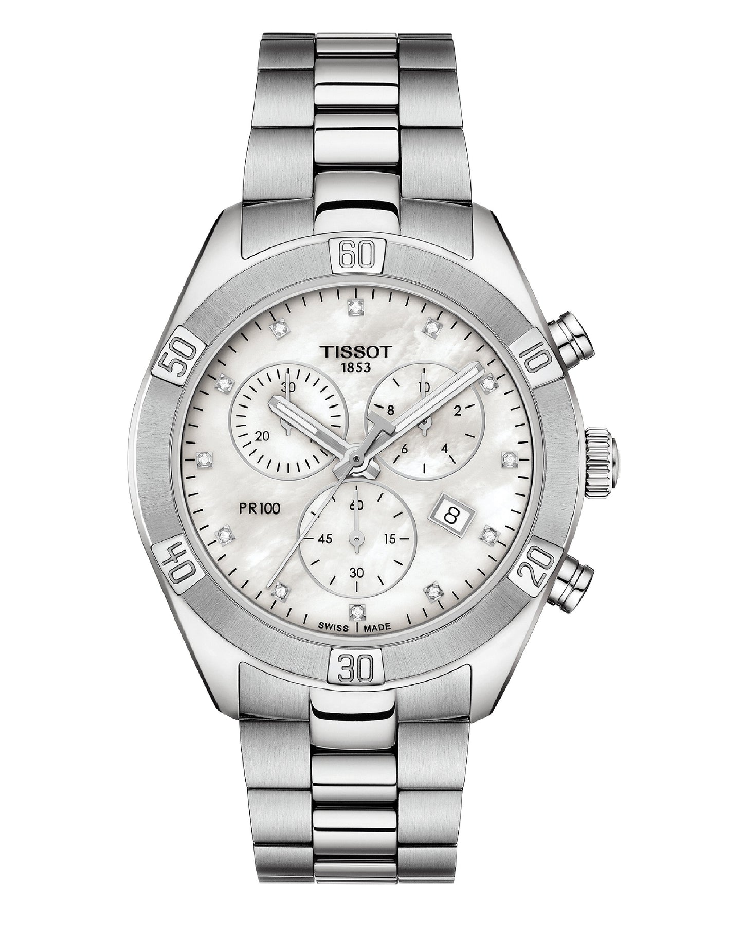 Tissot T101.917.11.116.00 TISSOT PR-100 Sport Chic WHITE Mother Of Pearl Watch