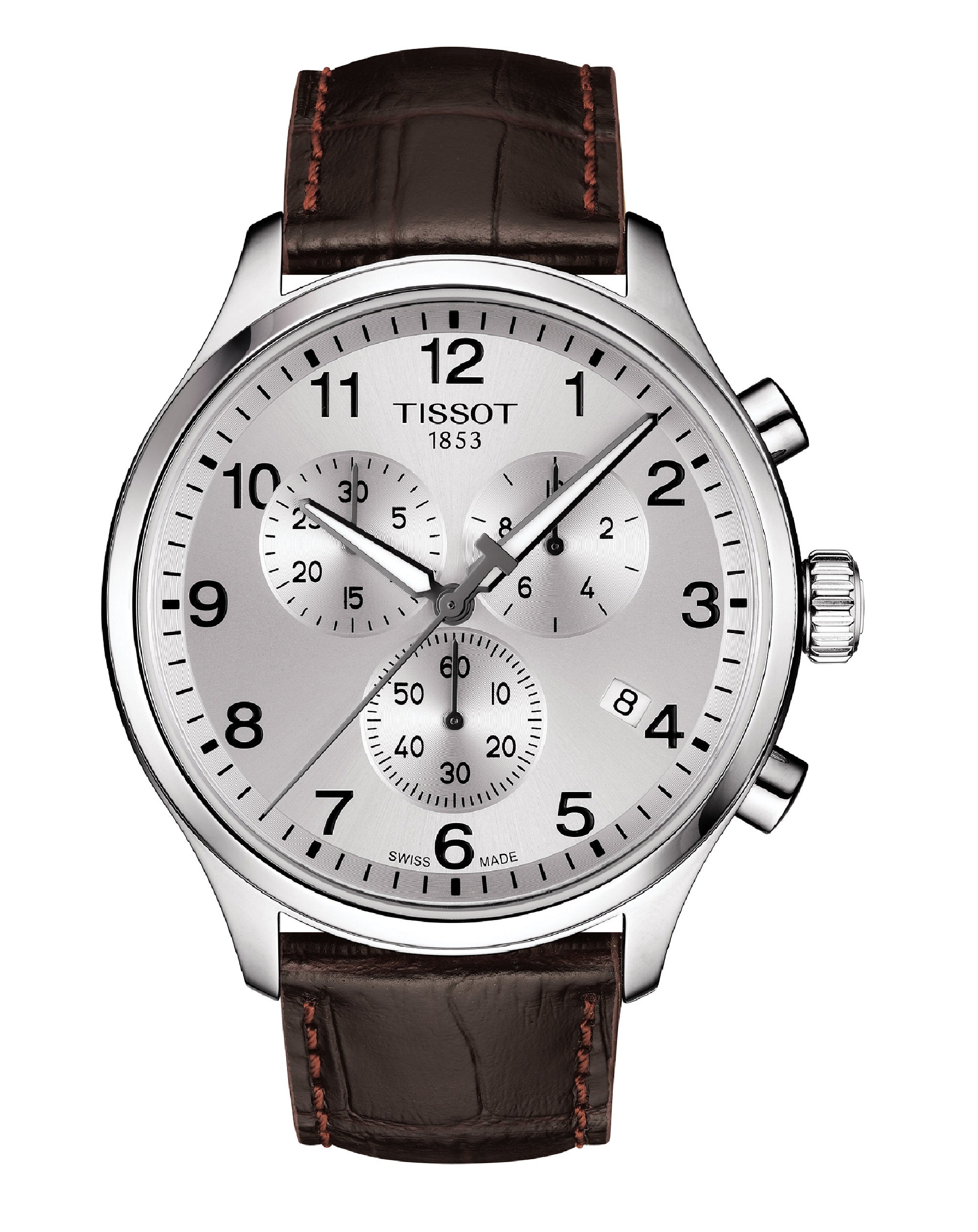 T116.617.16.037.00 Tissot CHRONO XL Silver Dial Brown