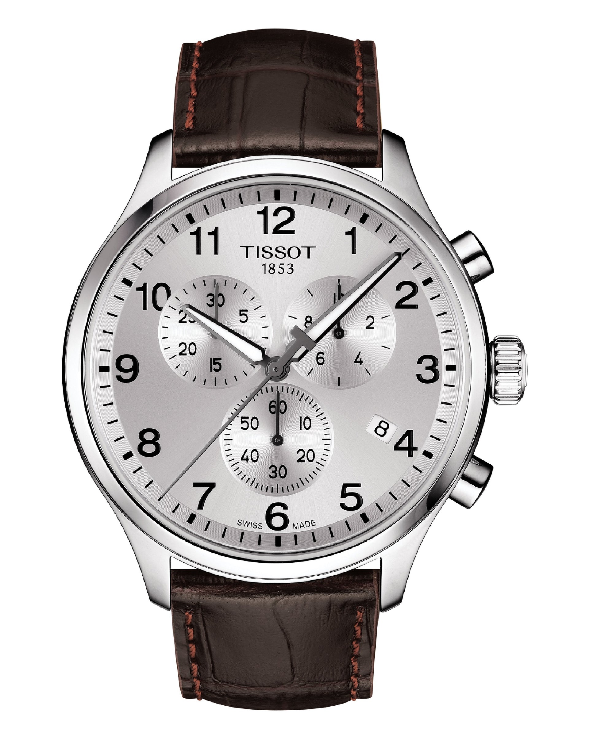 Tissot T116.617.16.037.00 Tissot CHRONO XL Silver Dial Brown Watch