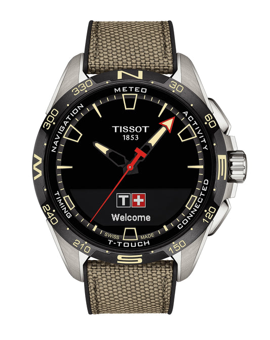 Tissot T121.420.47.051.07 Tissot T-TOUCH Connect SOLAR Beige Strap Watch