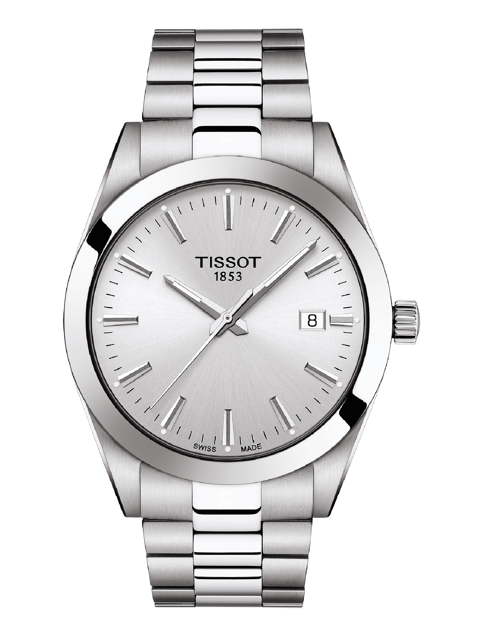 TISSOT GENTLEMEN QUARTZ EOL SILVERDIAL 40.00MM T1274101103100